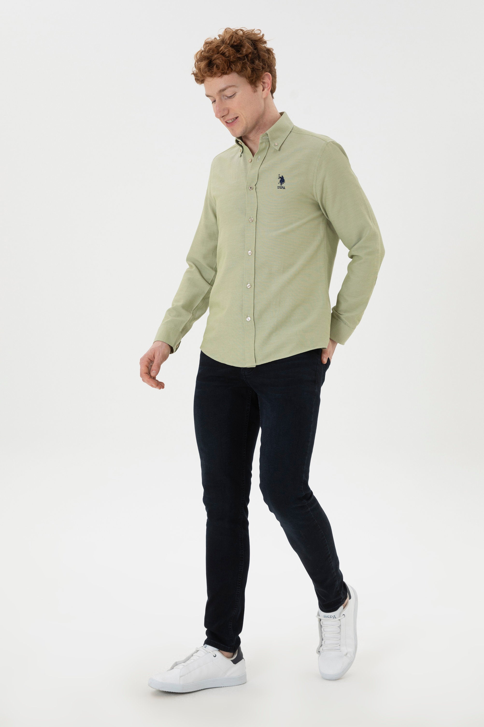 Button Down Shirt With Logo_G081GL0040 1886621_VR183_04