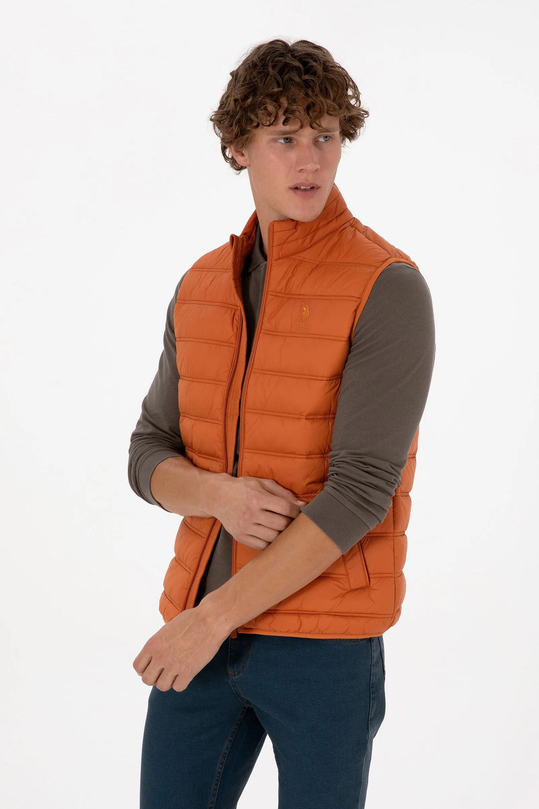 U.S. Polo Assn._Copper_Copper Vest Jacket_G081GL0100 2246396_VR182_01