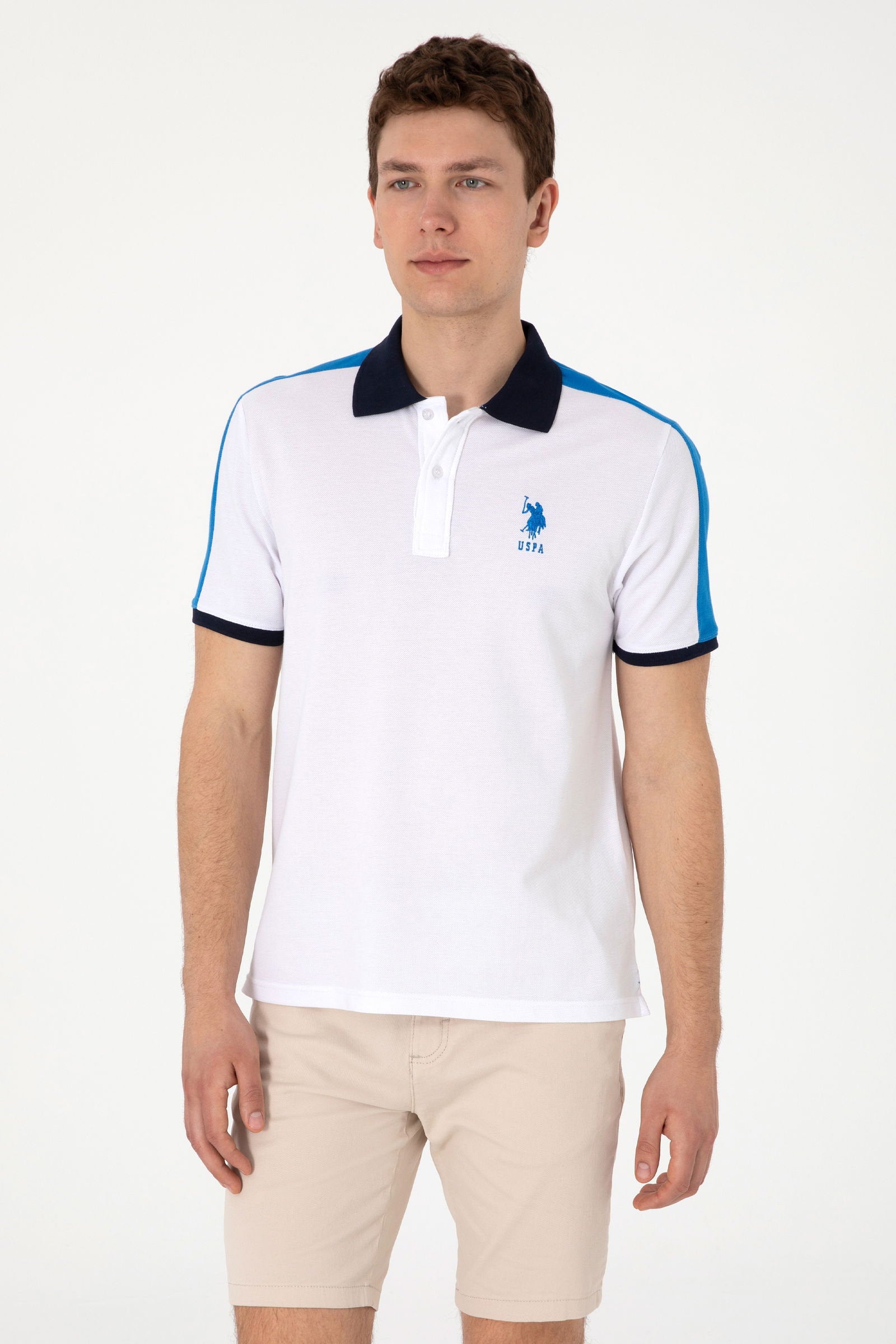 U.S. Polo Assn._White Polo Shirt_G081GL0110 2104262_VR013_01