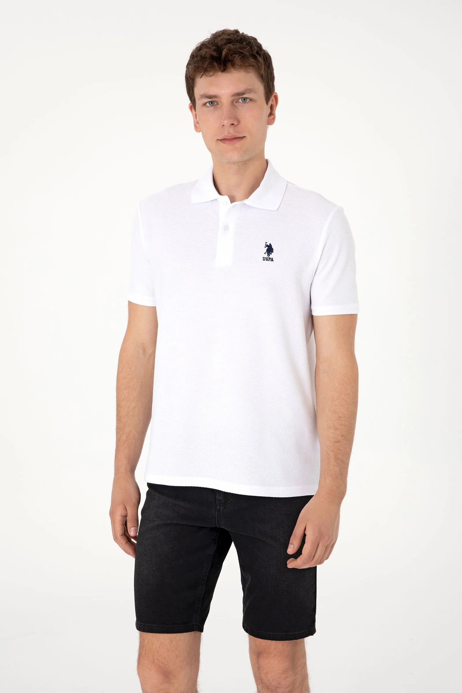 U.S. Polo Assn. White Men White Polo Shirt SKU: G081GL0110 2106339_VR013 Image 01