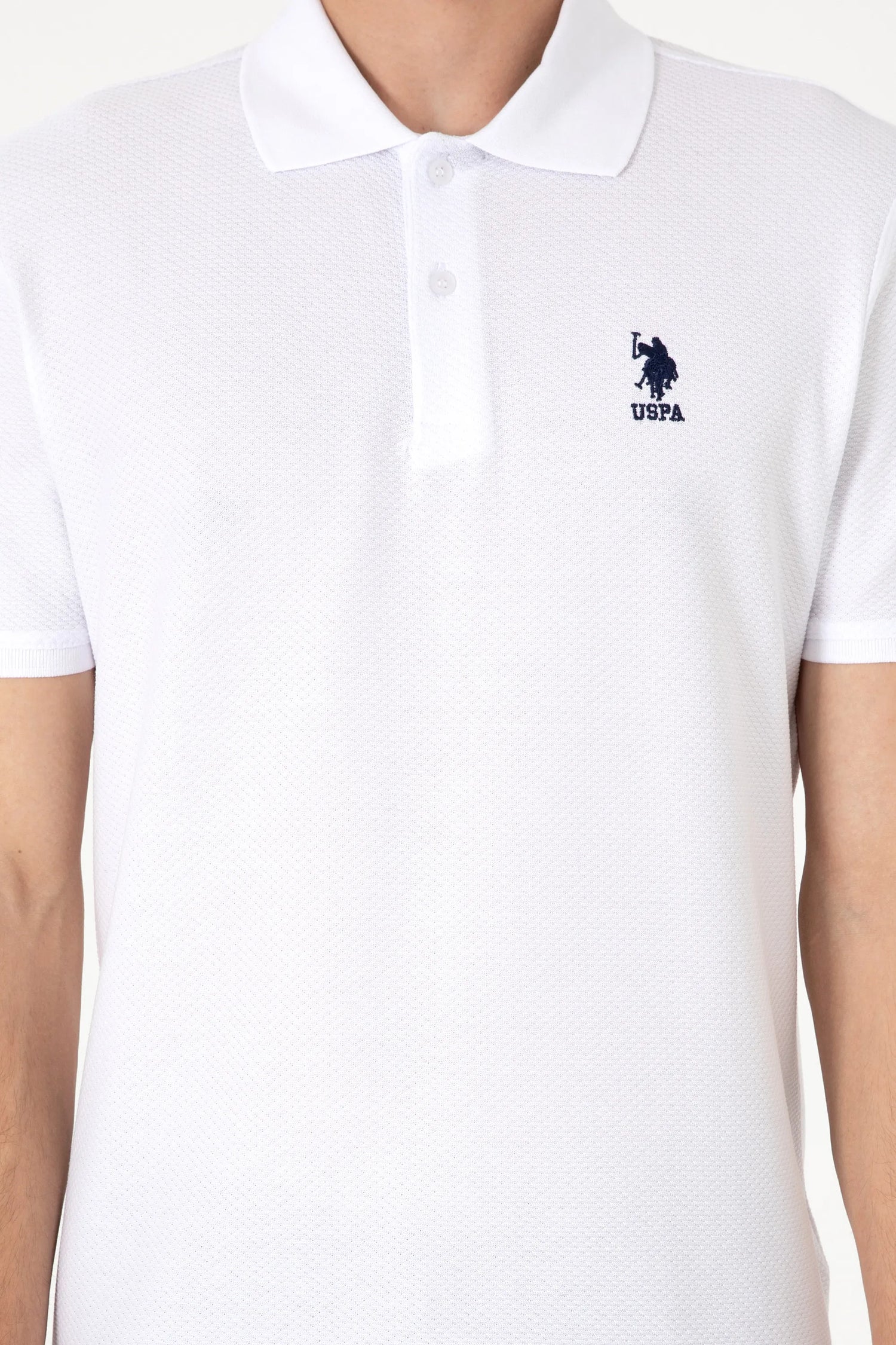U.S. Polo Assn. White Men White Polo Shirt SKU: G081GL0110 2106339_VR013 Image 06