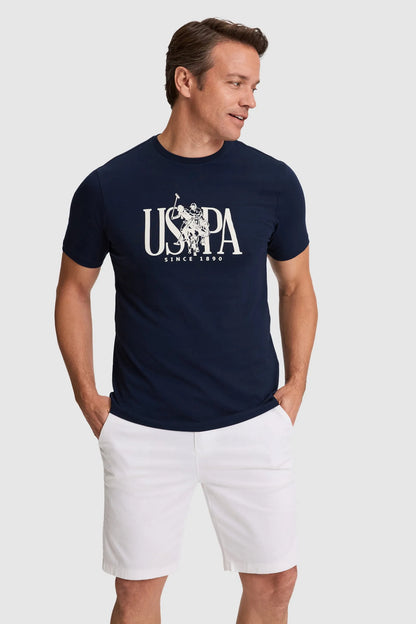 U.S. Polo Assn. Navy Men Navy Short Sleeve Printed T-Shirt SKU: G081GL0110 PU-10369_VR033 Image 01