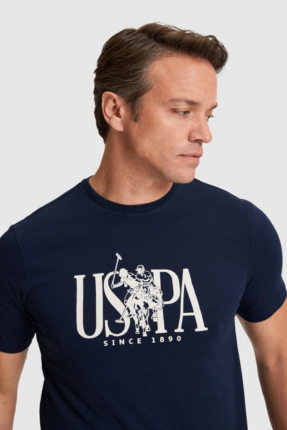 U.S. Polo Assn. Navy Men Navy Short Sleeve Printed T-Shirt SKU: G081GL0110 PU-10369_VR033 Image 02