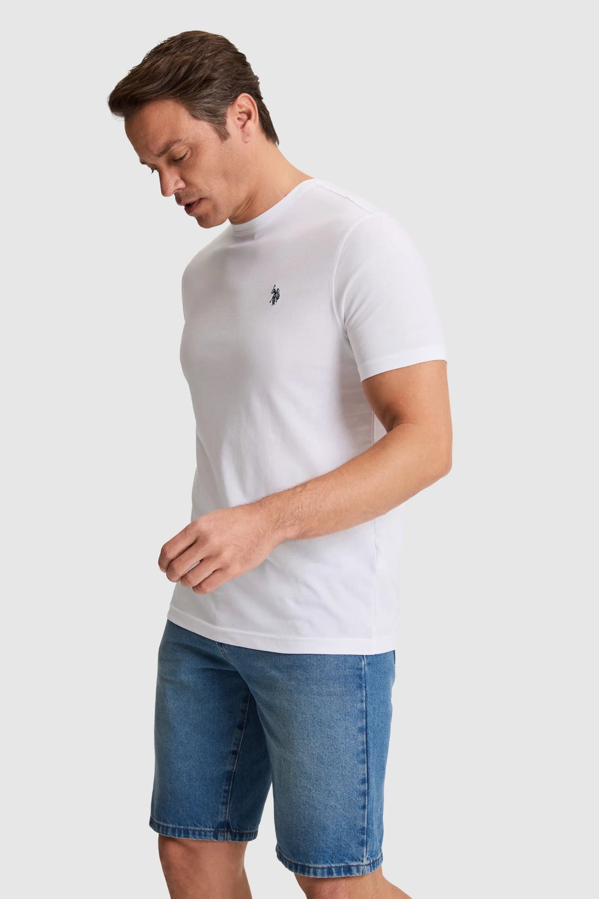 U.S. Polo Assn. White Men White Short Sleeve Cotton T-Shirt SKU: G081GL0110 PU-8732_VR013 Image 03