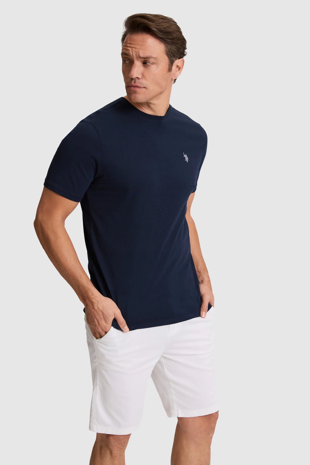 U.S. Polo Assn. Navy Men Navy Short Sleeve Cotton T-Shirt SKU: G081GL0110 PU-8732_VR033 Image 03