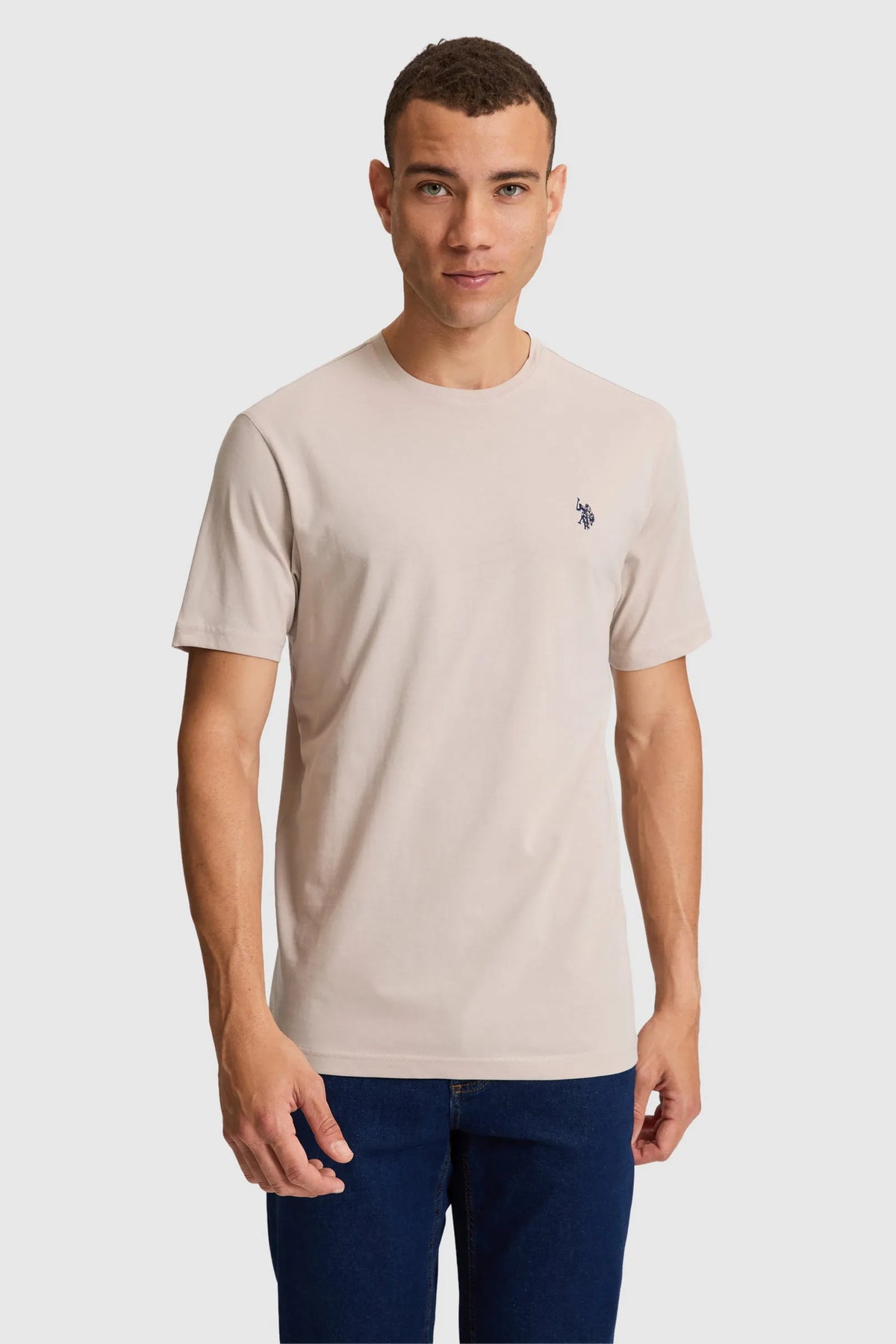 U.S. Polo Assn. Stone Men Stone Short Sleeve T-Shirt SKU: G081GL0110 PU-8732_VR049 Image 01