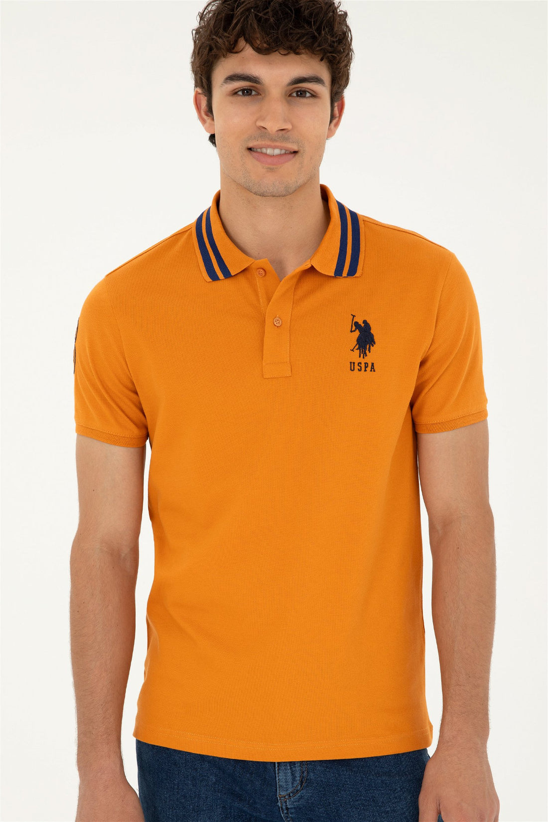 Orange Polo Shirt With Logo_G081GL0110 1792252_VR031_01