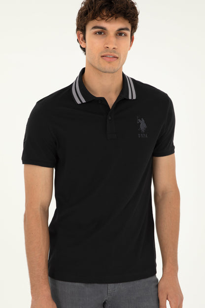 Black Polo Shirt With Logo_G081GL0110 1792252_VR046_03