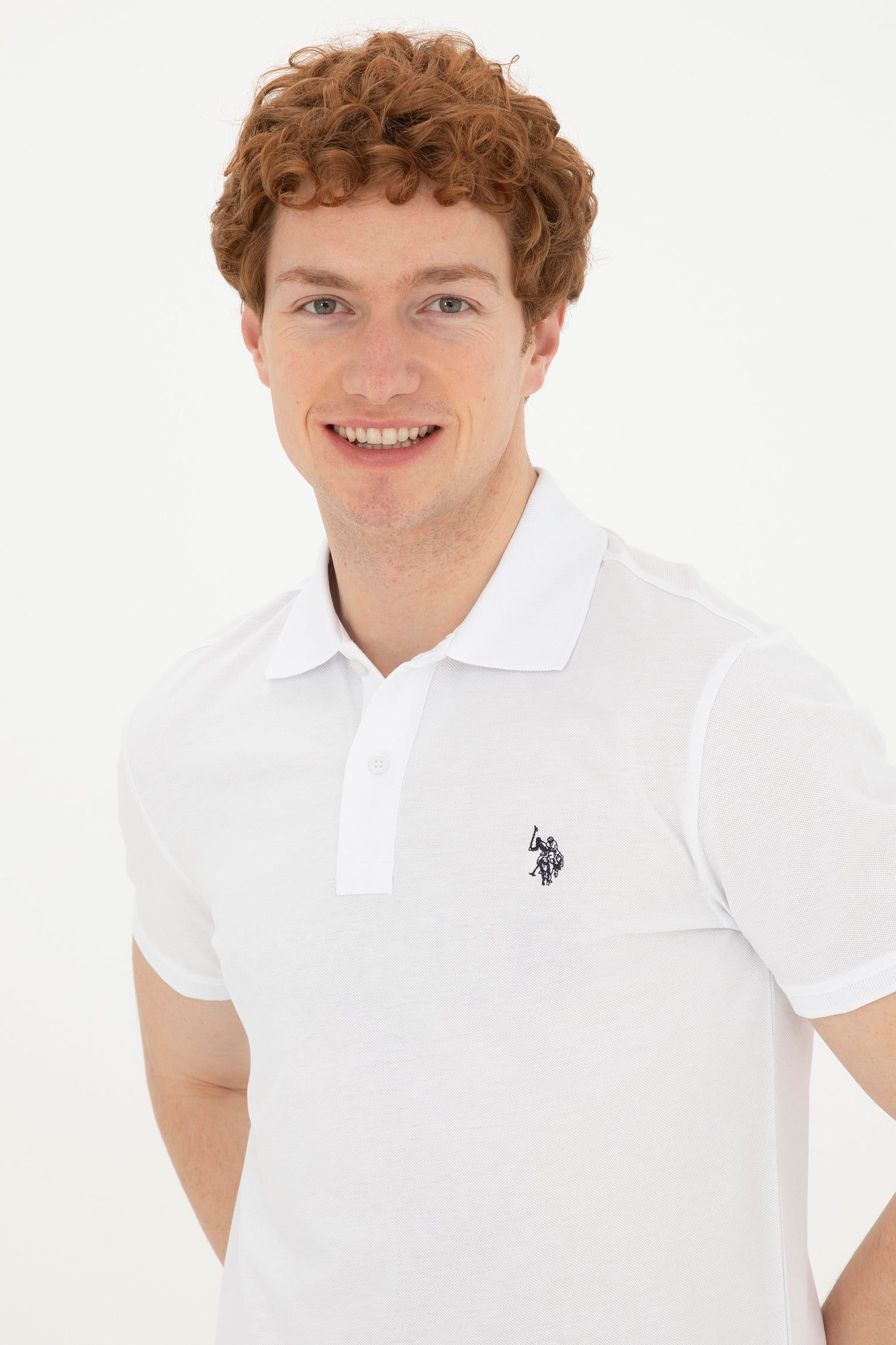 White Polo Shirt With Chest Logo_G081GL0110 1792406_VR013_02