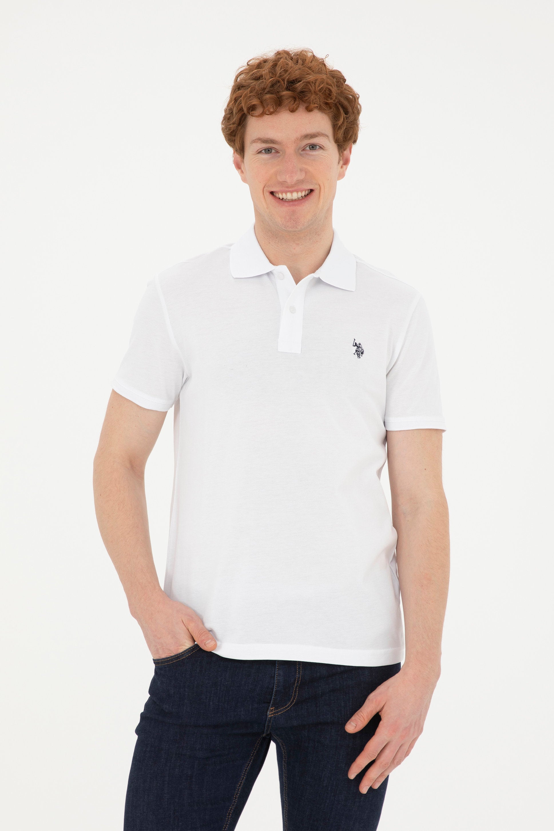 White Polo Shirt With Chest Logo_G081GL0110 1792406_VR013_03