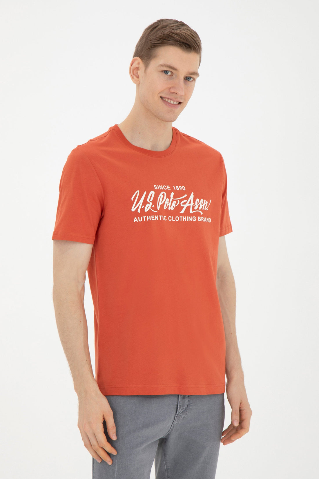 Men Orange T-Shirt_G081GL0110 1827185_VR042_02