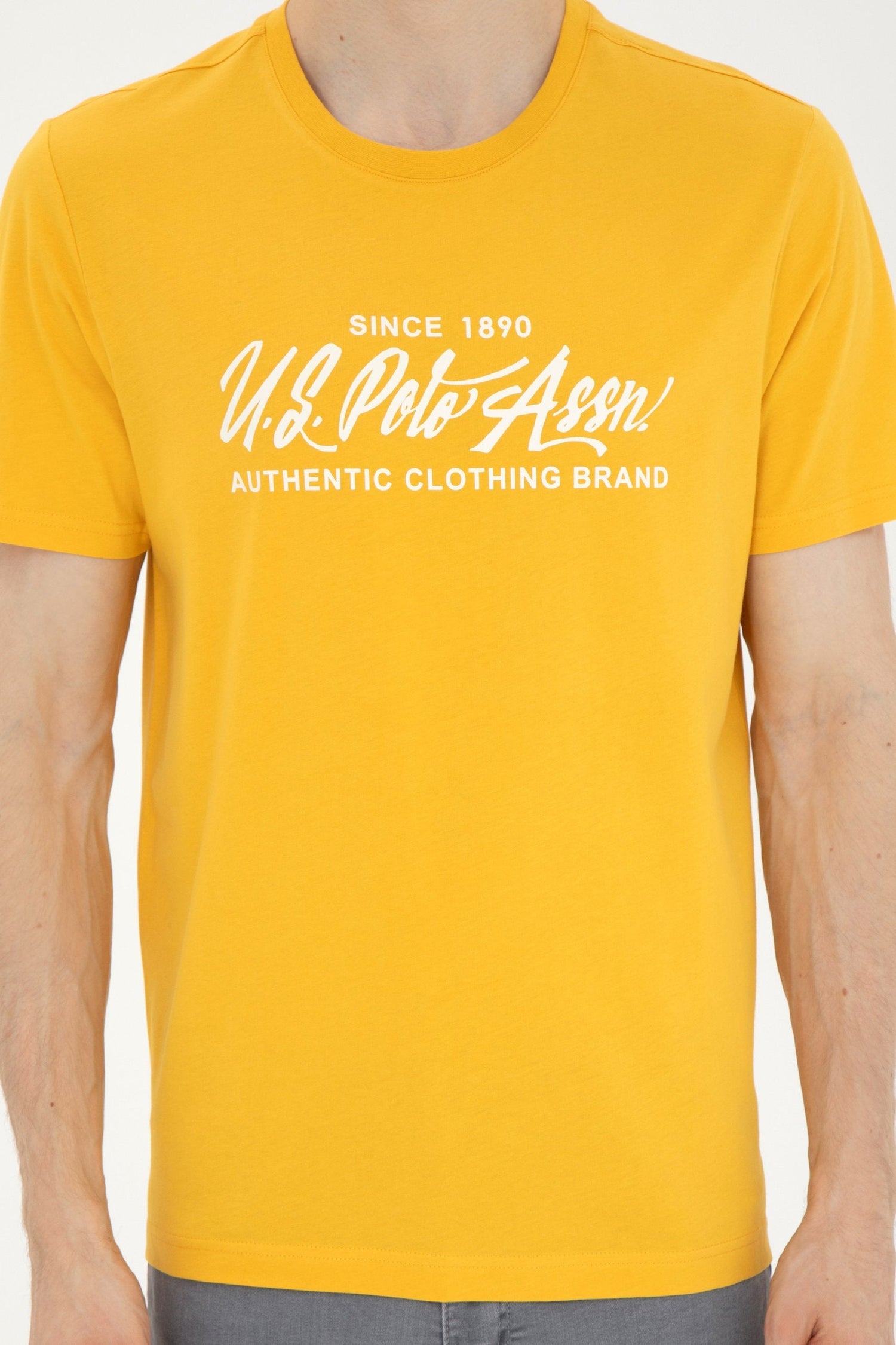 Men Yellow T-Shirt_G081GL0110 1827185_VR043_05