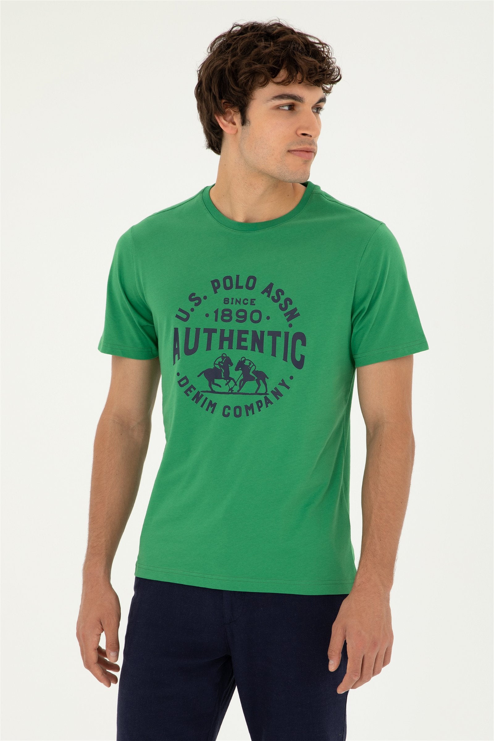 Green T-Shirt With Logo_G081GL0110 1827193_VR054_01