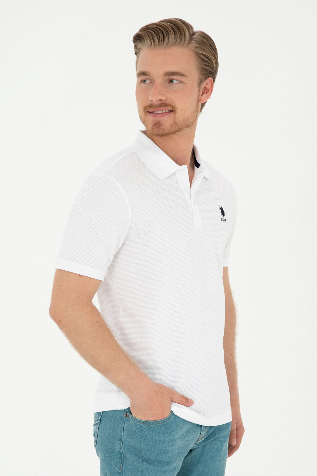 White Polo Shirt With Logo_G081GL0110 1827972_VR013_01