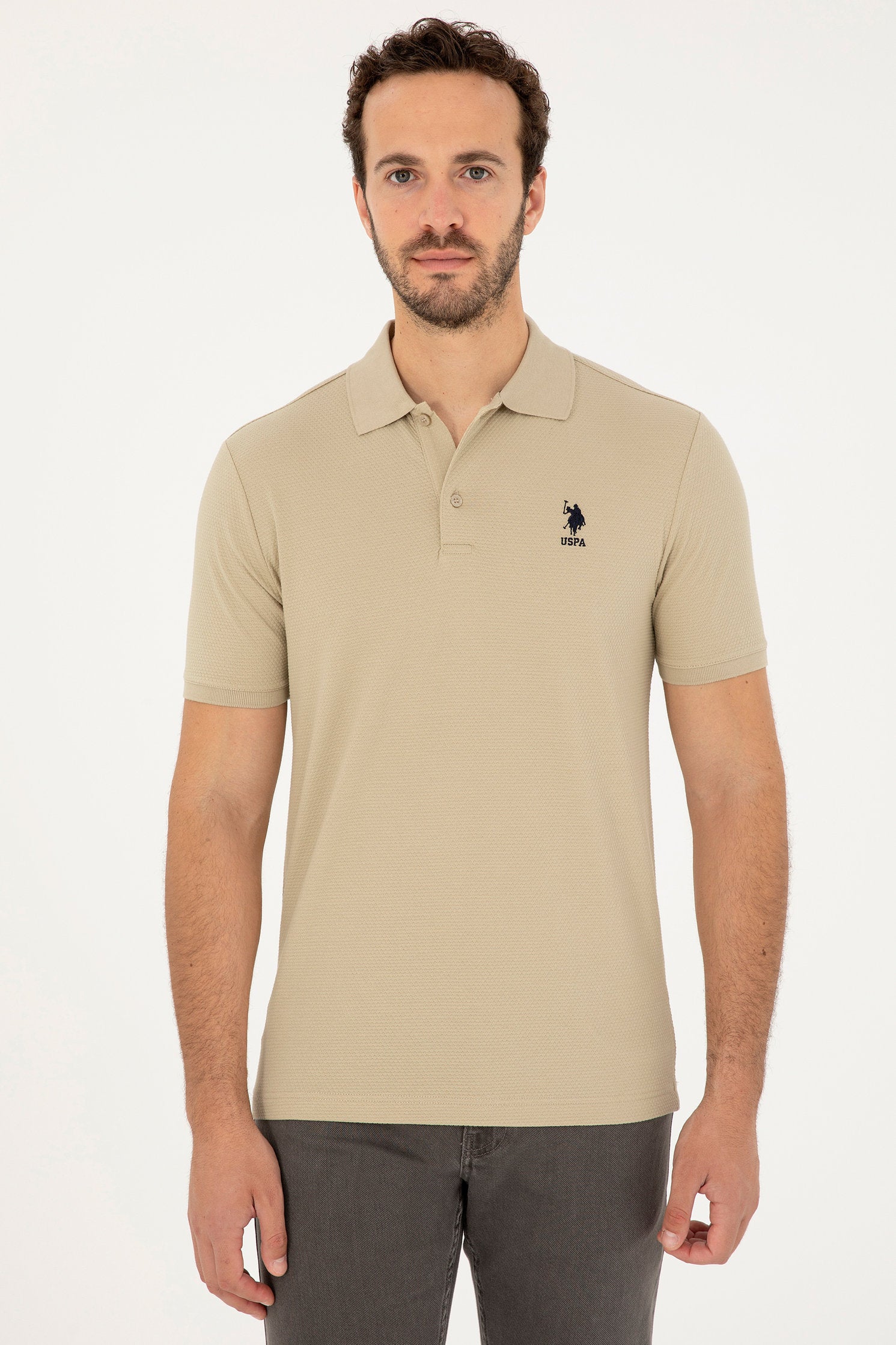 Beige Polo Shirt_G081GL0110 1827972_VR183_03