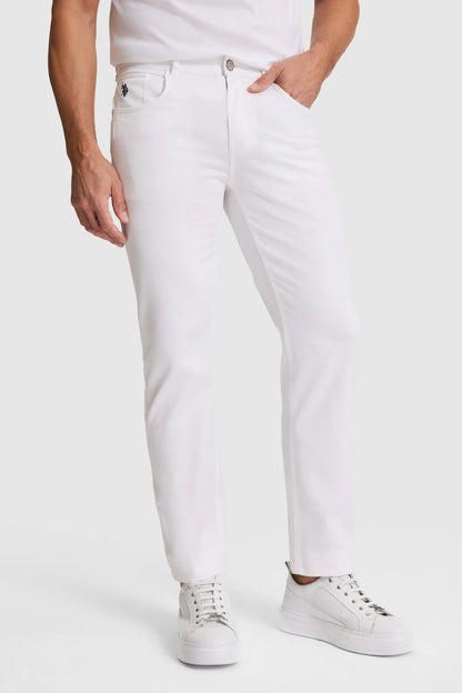 U.S. Polo Assn. White Men White Slim Fit Chino Trousers SKU: G081GL0780 PU-8794_VR013 Image 02