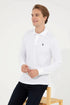 U.S. Polo Assn. White Men White Long Sleeve PiquŽ Polo Shirt SKU: G081GL0820 1451570_VR013 Image 01