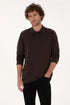 U.S. Polo Assn. Dark Brown Men Dark Brown Long Sleeve PiquŽ Polo Shirt SKU: G081GL0820 2225784_VR084 Image 01