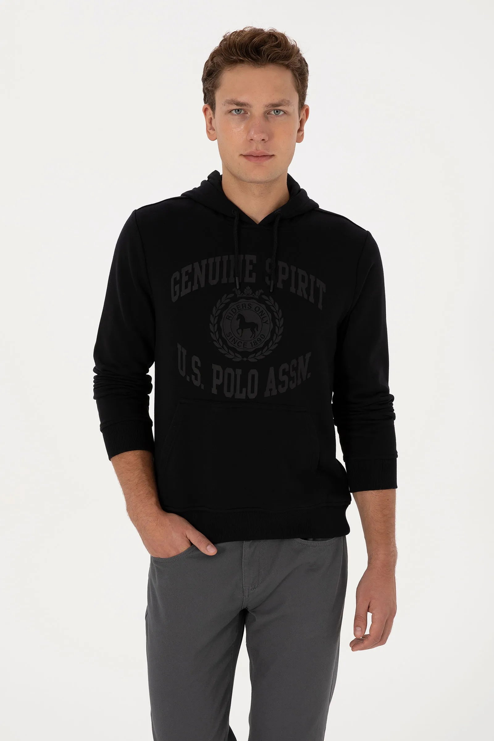 U.S. Polo Assn._Black_Black Hoodie With Logo_G081GL0820 2232270_VR046_01