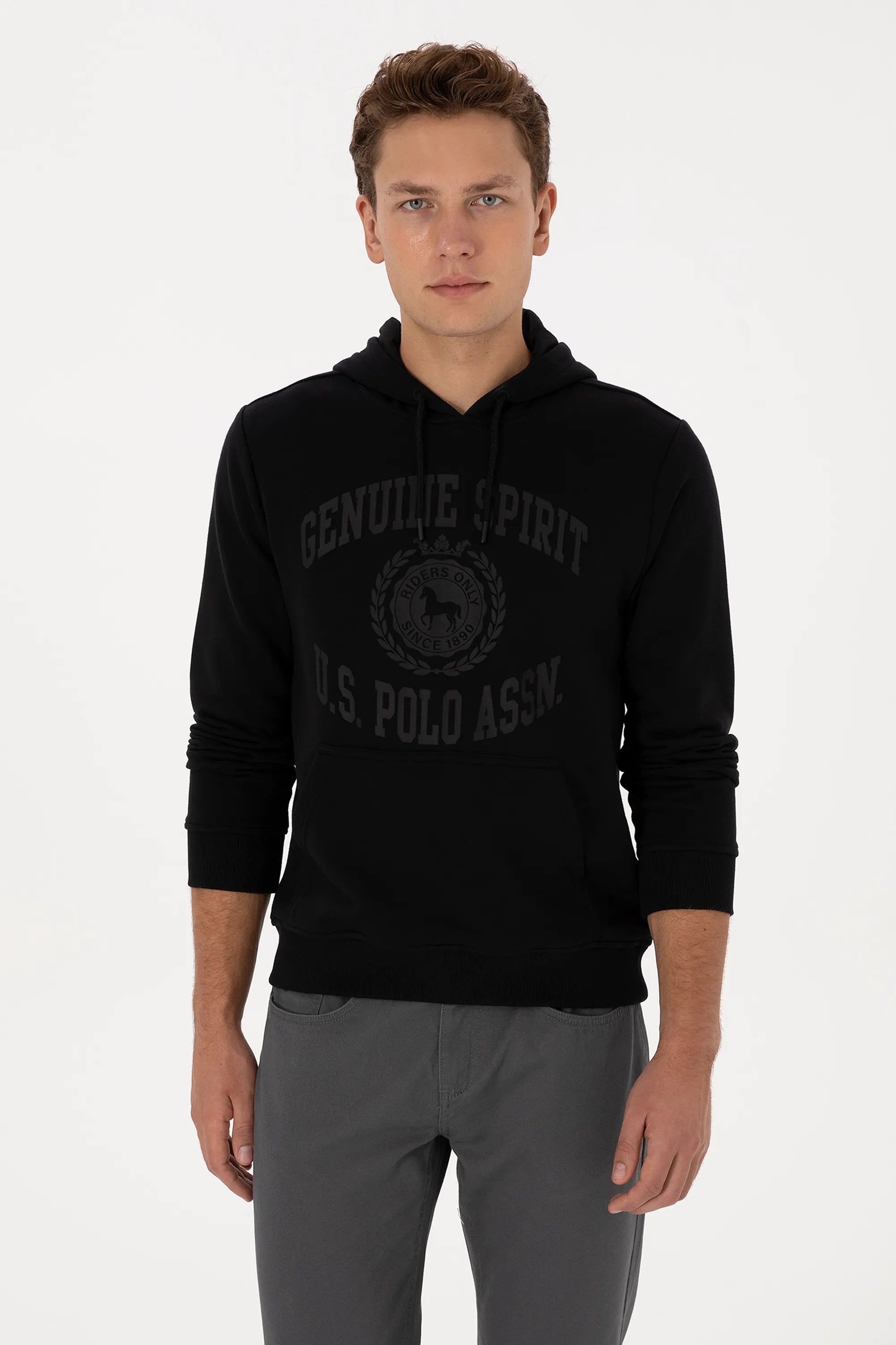U.S. Polo Assn._Black_Black Hoodie With Logo_G081GL0820 2232270_VR046_03