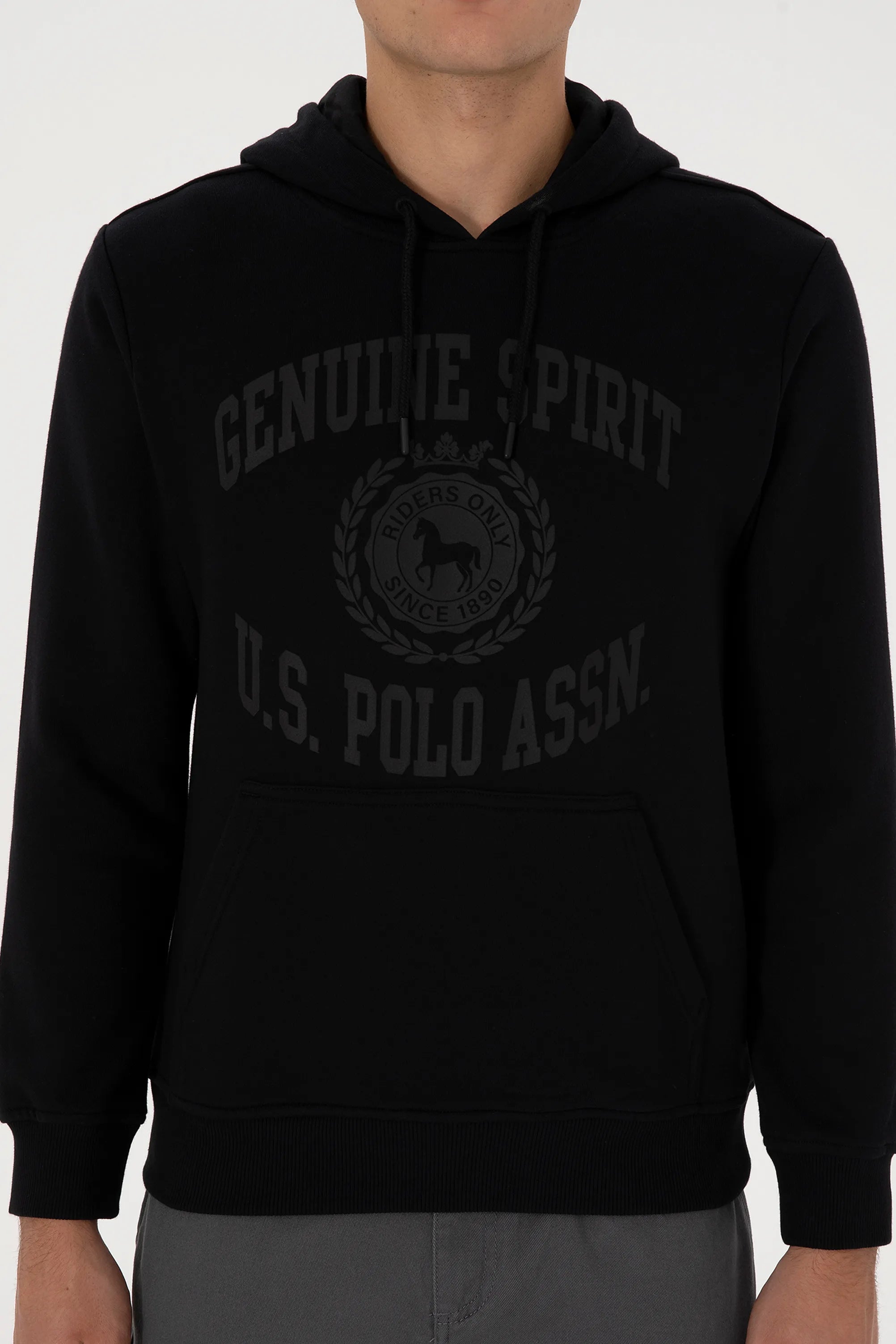 U.S. Polo Assn._Black_Black Hoodie With Logo_G081GL0820 2232270_VR046_06