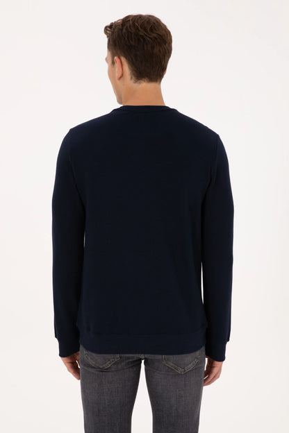 U.S. Polo Assn. Navy Men Navy Crew Neck Sweatshirt SKU: G081GL0820 2249136_VR033 Image 05
