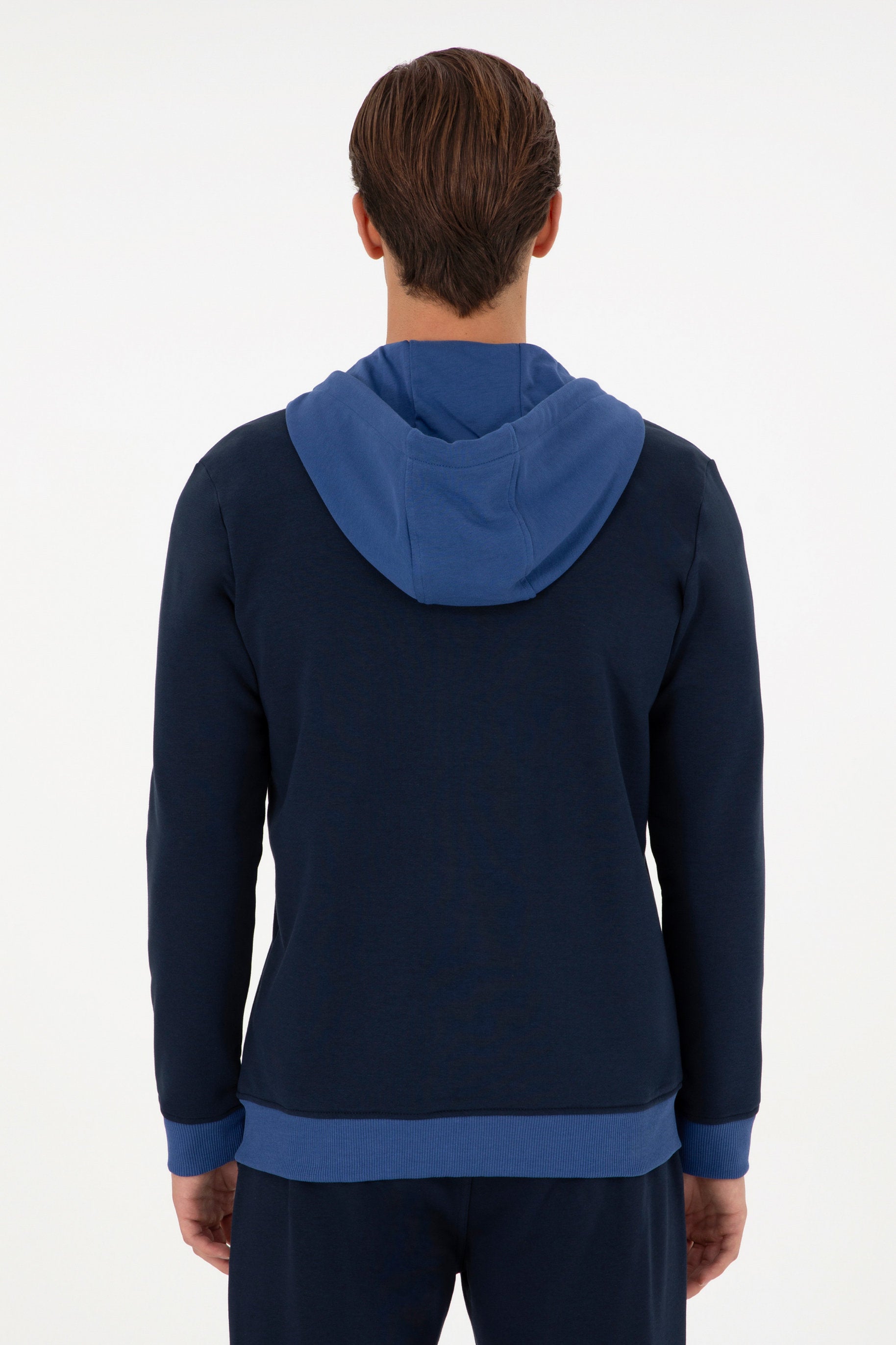 Navy Blue Sweatshirt with Color Block Design_G081GL0820 1943660_VR033_06