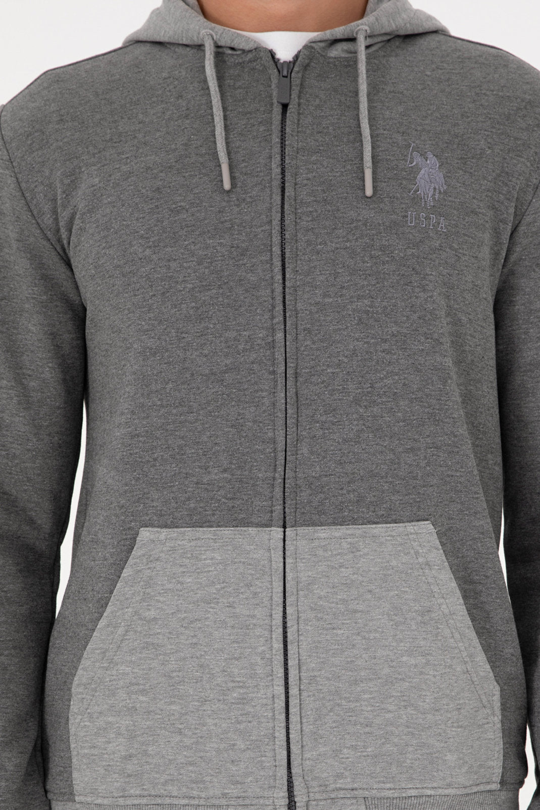 Grey Sweatshirt with Color Block Design_G081GL0820 1943660_VR081_07
