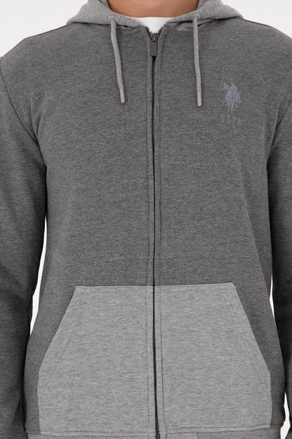 Grey Sweatshirt with Color Block Design_G081GL0820 1943660_VR081_07