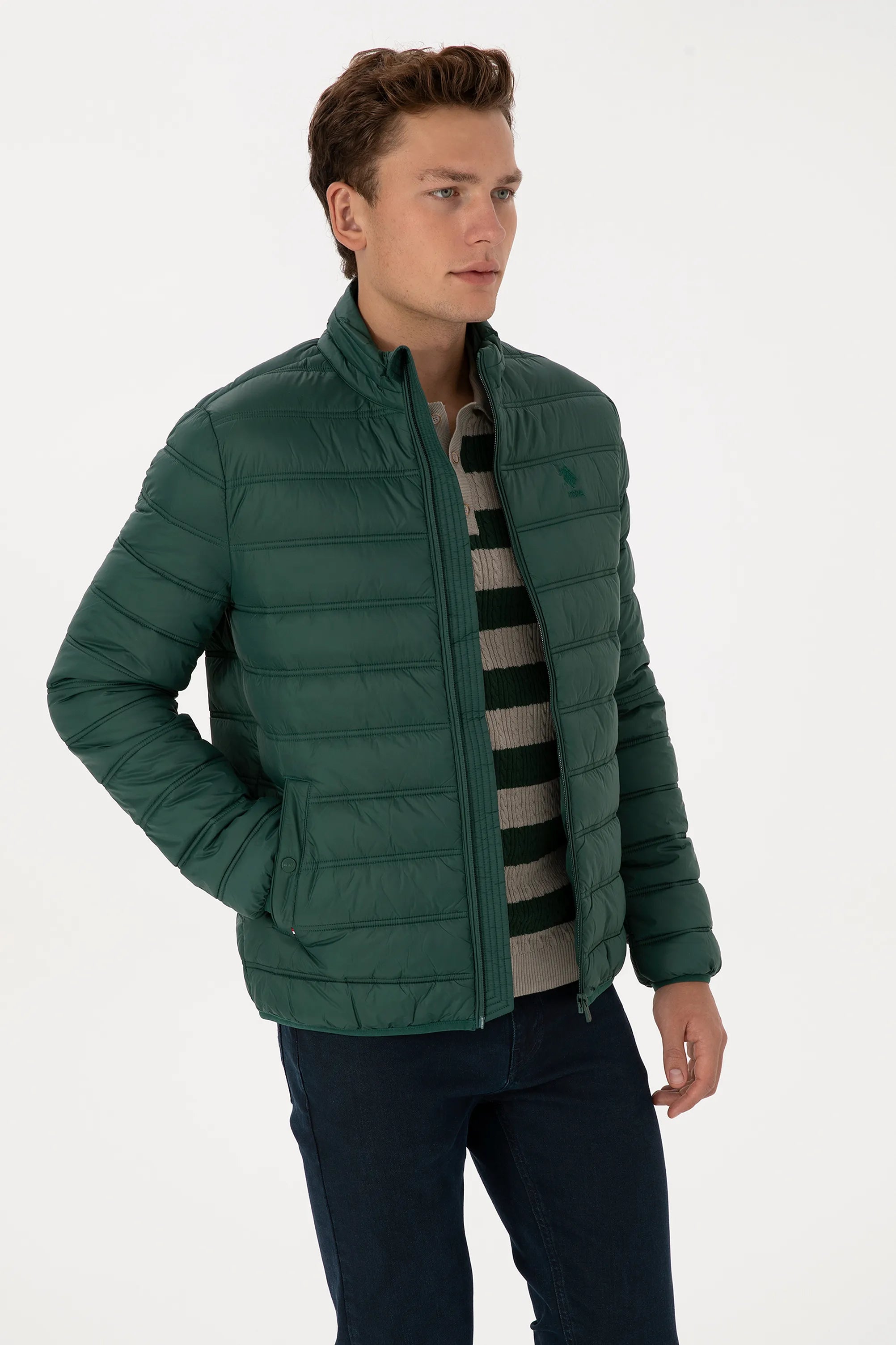 U.S. Polo Assn._Dark Green_Dark Green Puffer Jacket_G081GL0MS0 2246494_VR079_03