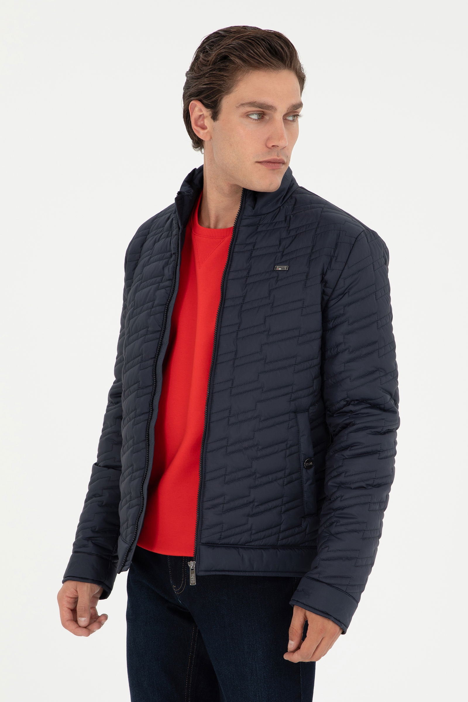 Navy Blue Quilted Puffer Jacket_G081GL0MS0 1937713_VR033_01