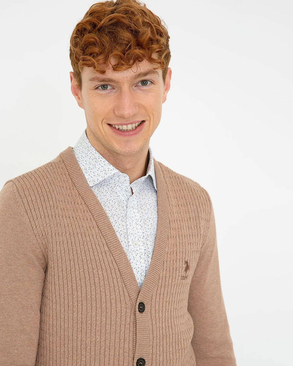 Beige Knitting Cardigan - BEVAVA