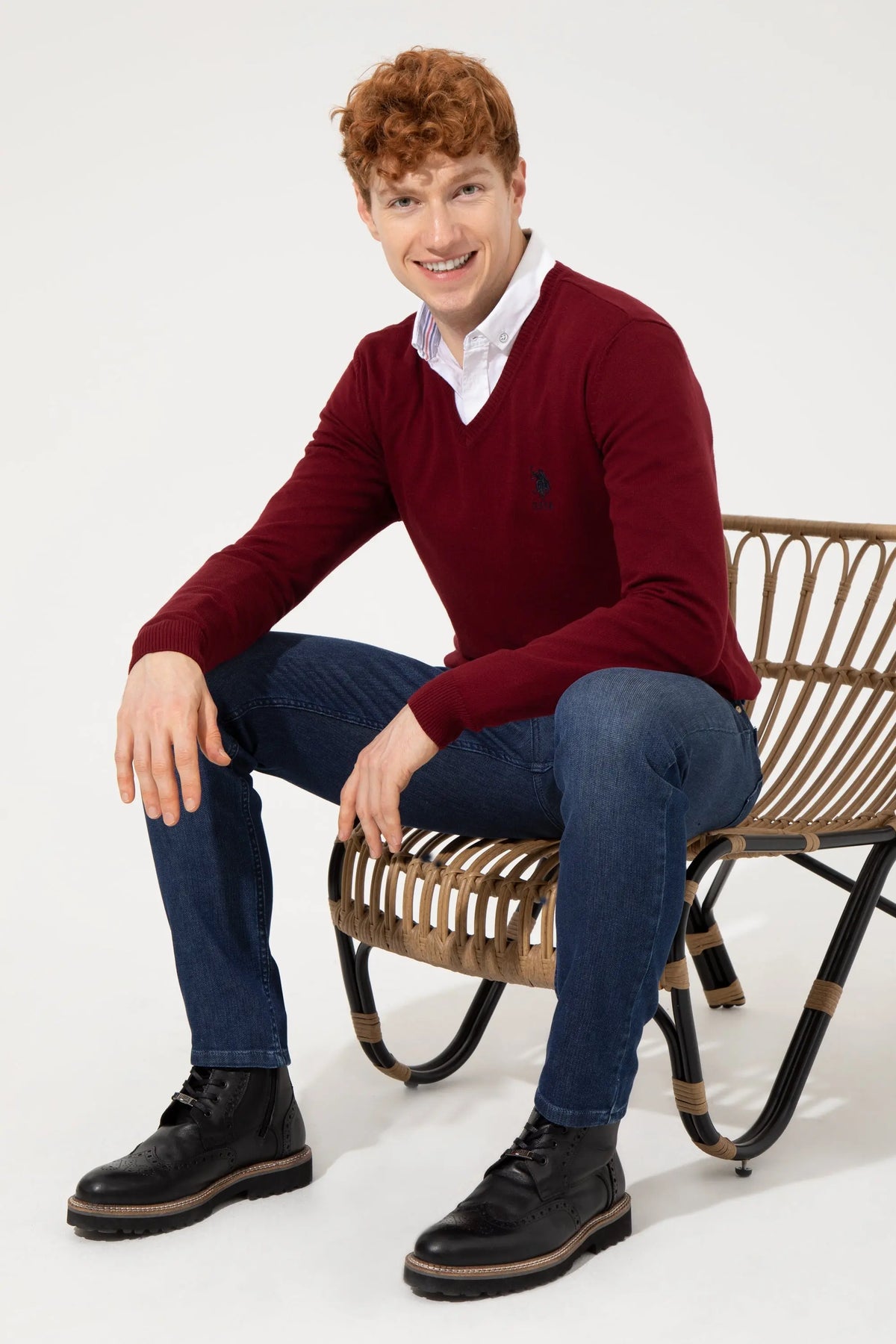Red Knitting Jumper - BEVAVA
