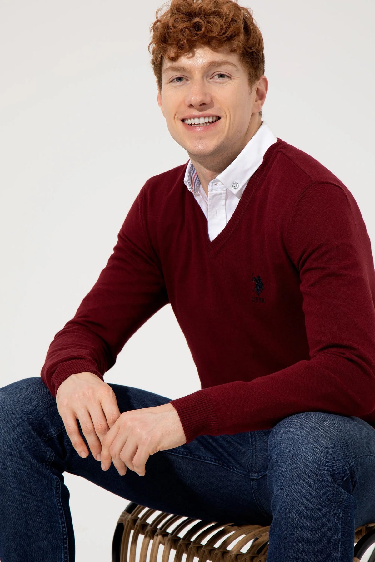 Red Knitting Jumper - BEVAVA