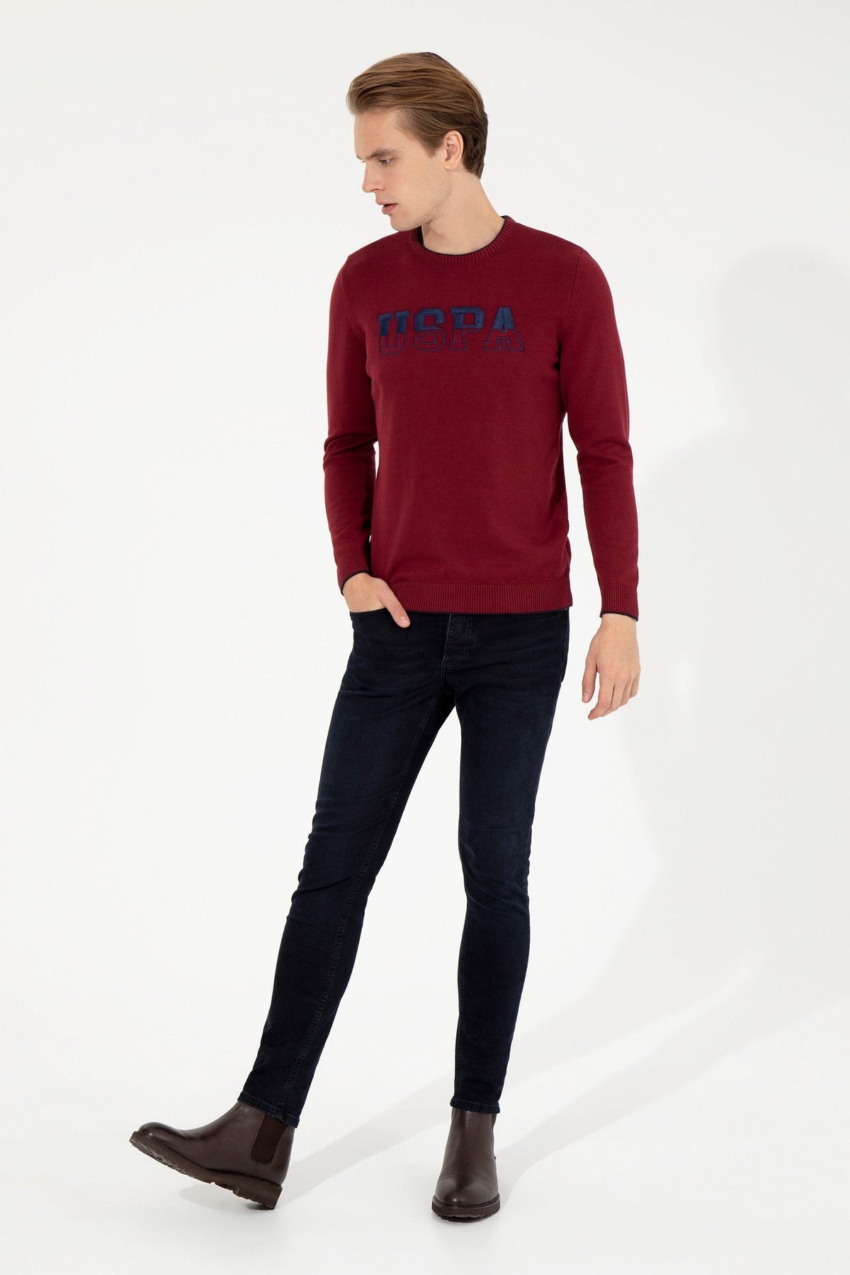Red Knitting Jumper U.S. Polo Assn.