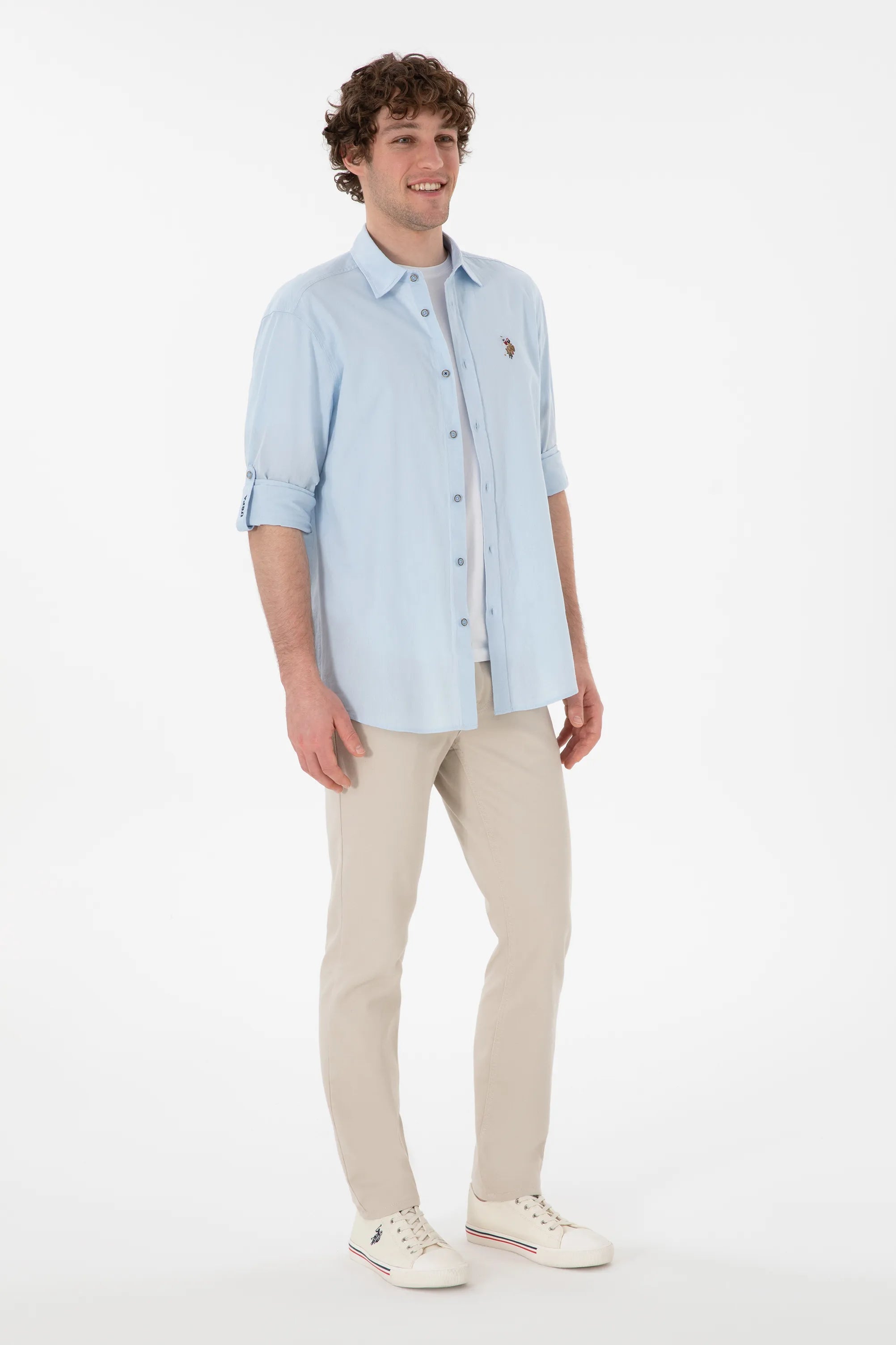 U.S. Polo Assn. Light Blue Men Light Blue Long Sleeve Shirt SKU: G081SZ0040 2082527_VR003 Image 04