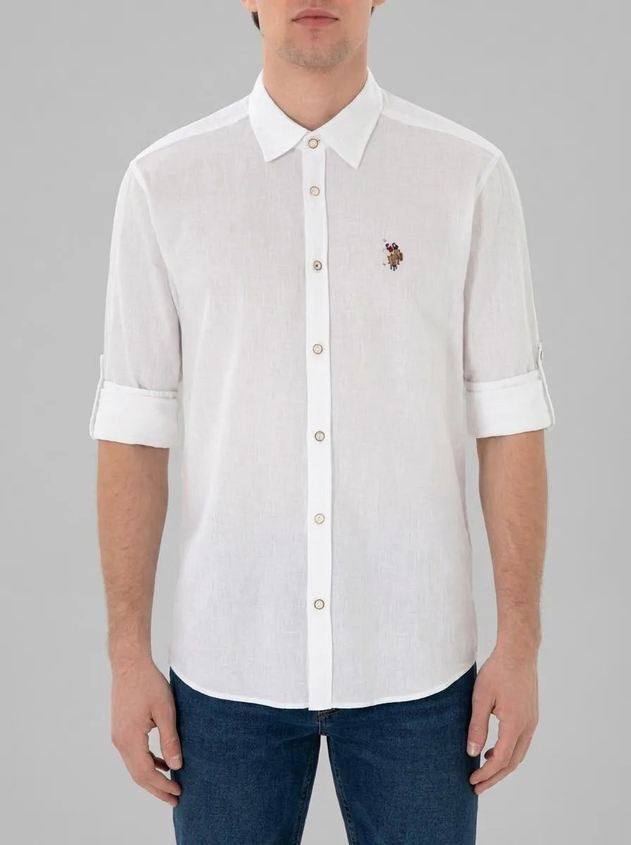 U.S. Polo Assn. White Men White Long Sleeve Shirt SKU: G081SZ0040 2082527_VR013 Image 00