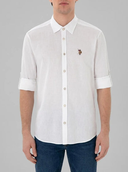 U.S. Polo Assn. White Men White Long Sleeve Shirt SKU: G081SZ0040 2082527_VR013 Image 00