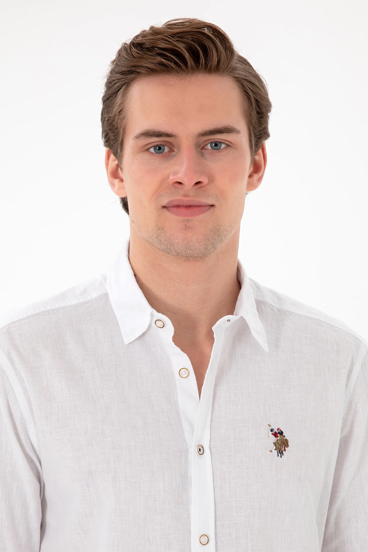 U.S. Polo Assn. White Men White Long Sleeve Shirt SKU: G081SZ0040 2082527_VR013 Image 02