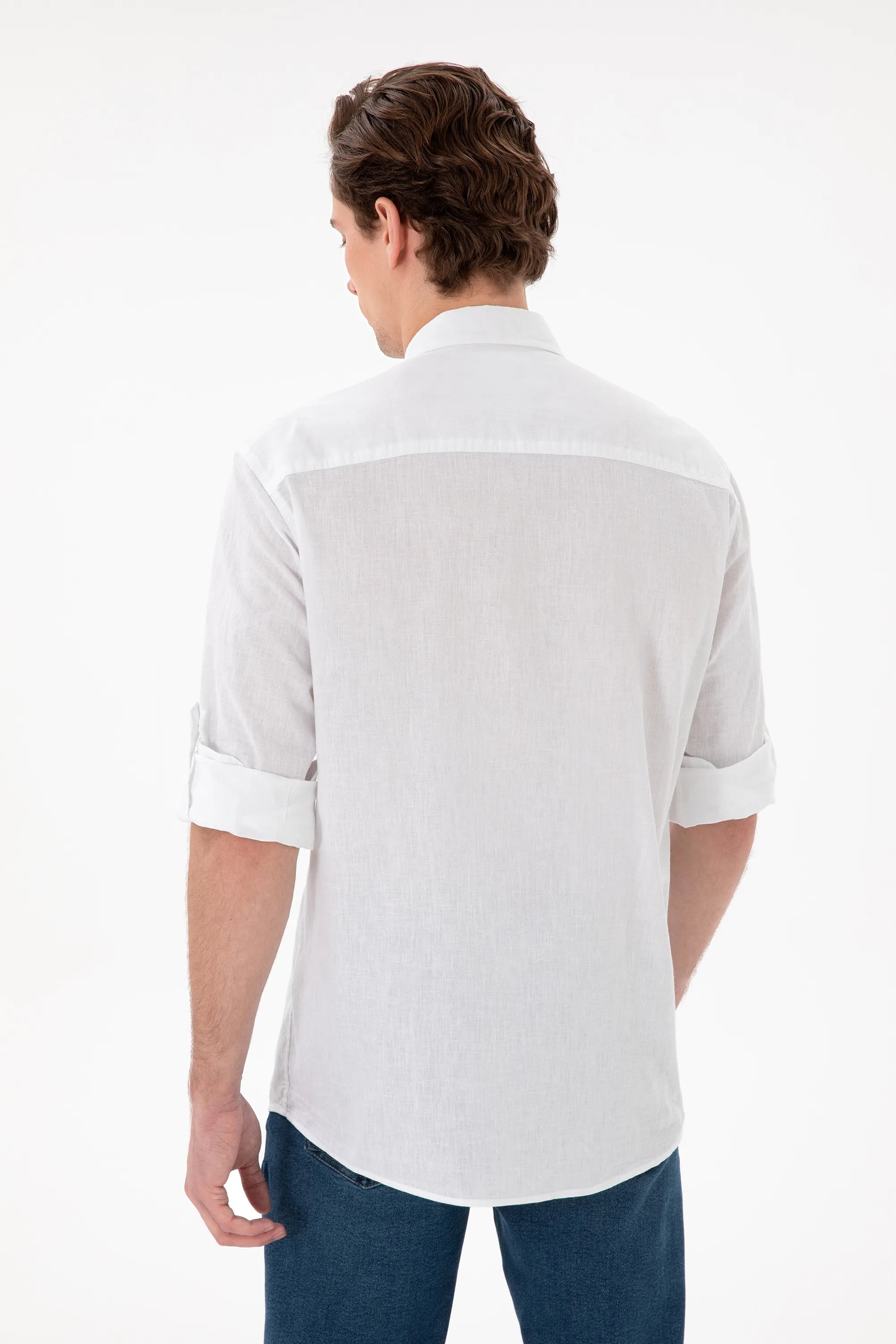 U.S. Polo Assn. White Men White Shirt Long Sleeve SKU: G081SZ0040 2082527_VR013 Image 05