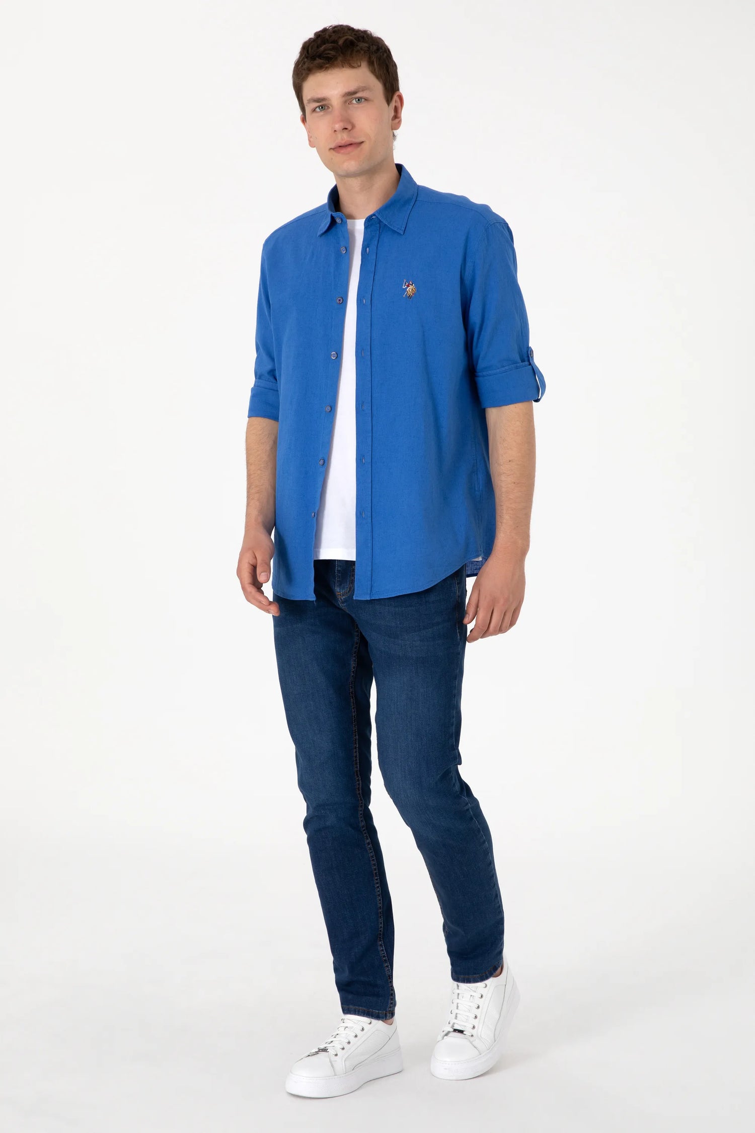 U.S. Polo Assn. Indigo Men Indigo Long Sleeve Shirt SKU: G081SZ0040 2082527_VR028 Image 05