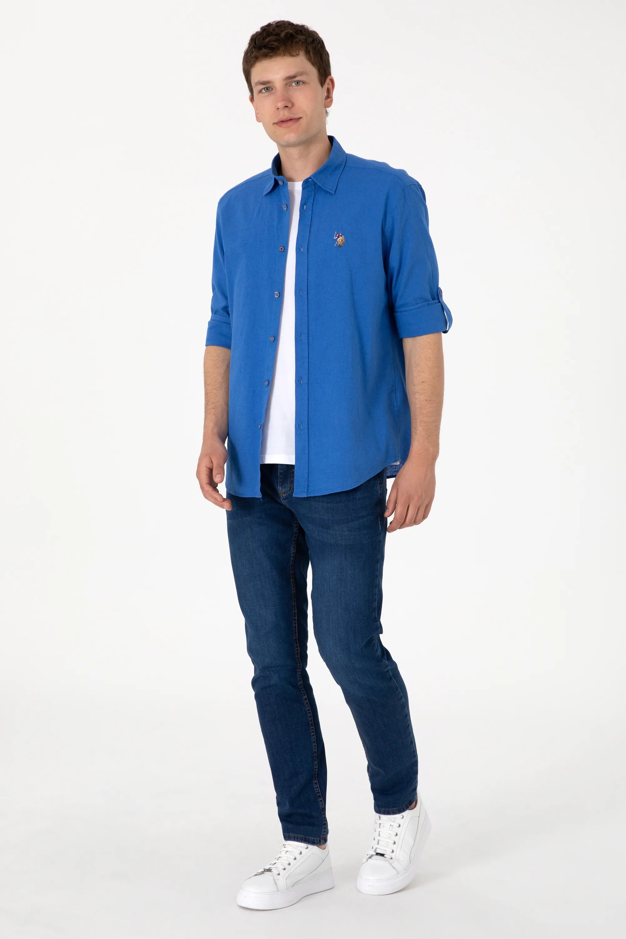 U.S. Polo Assn. Indigo Men Indigo Long Sleeve Shirt SKU: G081SZ0040 2082527_VR028 Image 05