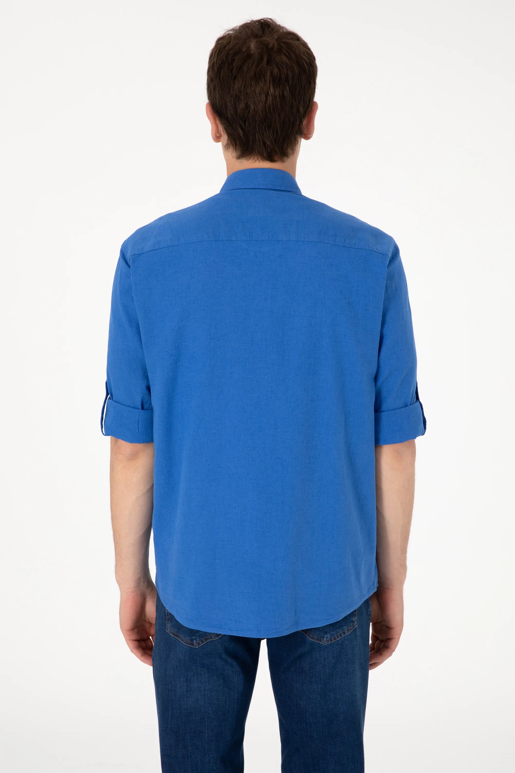 U.S. Polo Assn. Indigo Men Indigo Long Sleeve Shirt SKU: G081SZ0040 2082527_VR028 Image 06