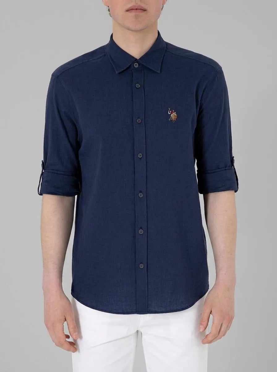 U.S. Polo Assn. Navy Men Navy Long Sleeve Shirt SKU: G081SZ0040 2082527_VR033 Image 00