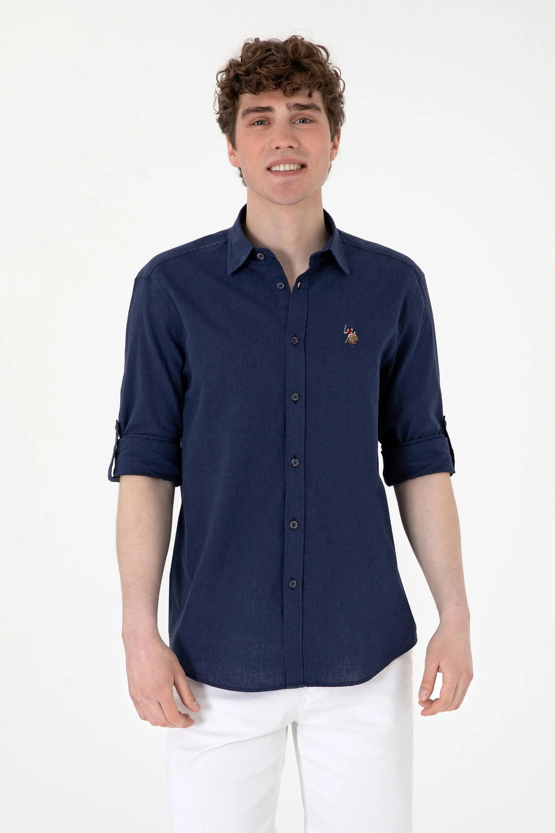 U.S. Polo Assn. Navy Men Navy Long Sleeve Shirt SKU: G081SZ0040 2082527_VR033 Image 01