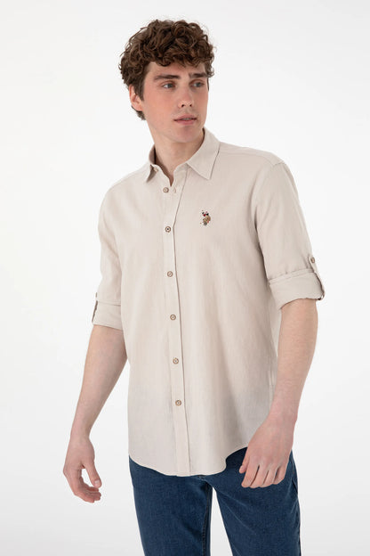 U.S. Polo Assn. Stone Men Stone Long Sleeve Shirt SKU: G081SZ0040 2082527_VR049 Image 03
