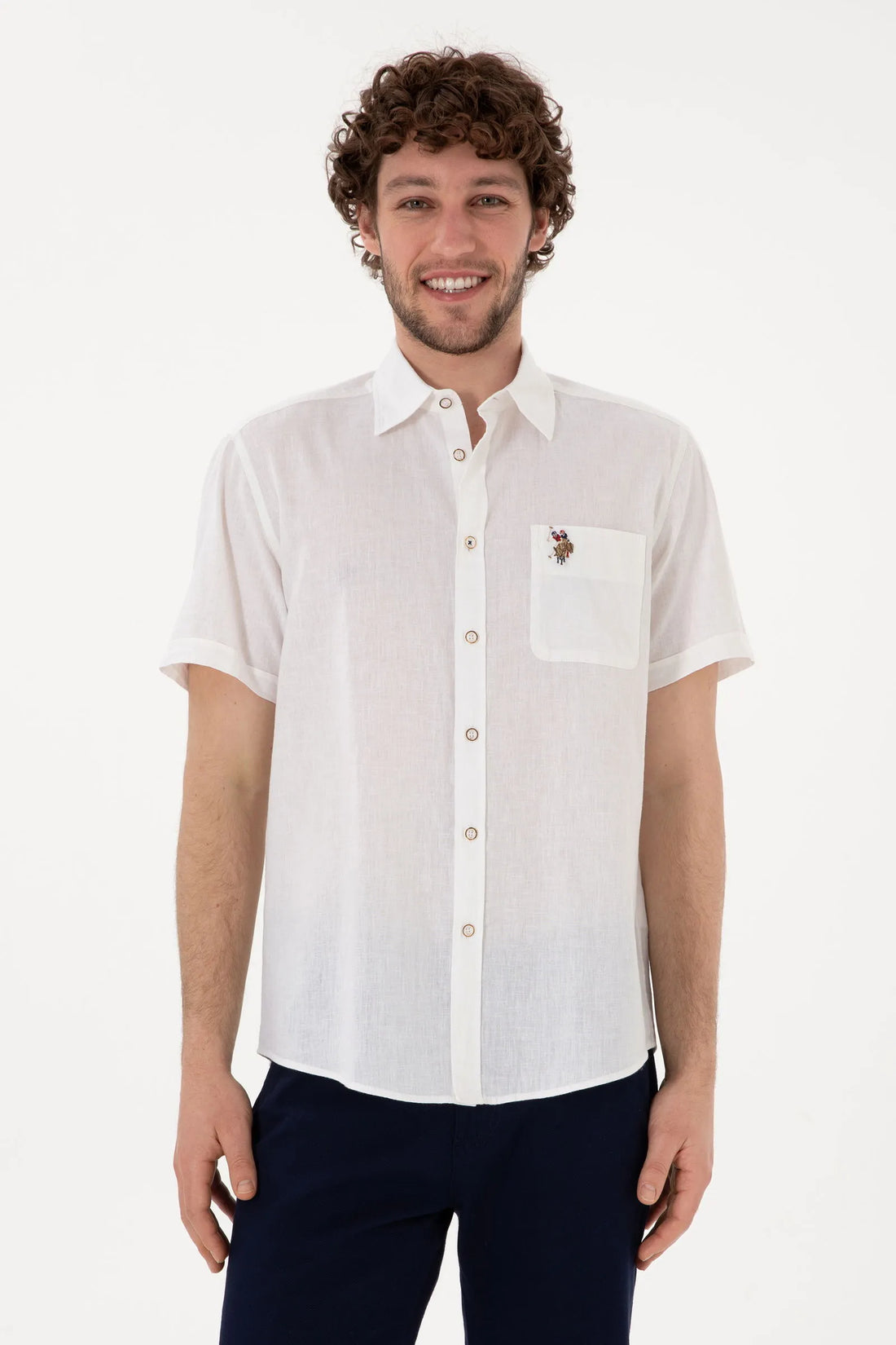 U.S. Polo Assn. White Men White Shirt SKU: G081SZ0040 2082772_VR013 Image 01