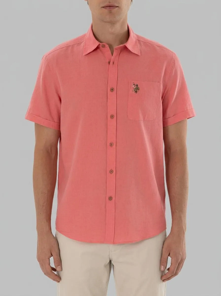 U.S. Polo Assn. Dark Pink Men Dark Pink Shirt SKU: G081SZ0040 2082772_VR167 Image 00