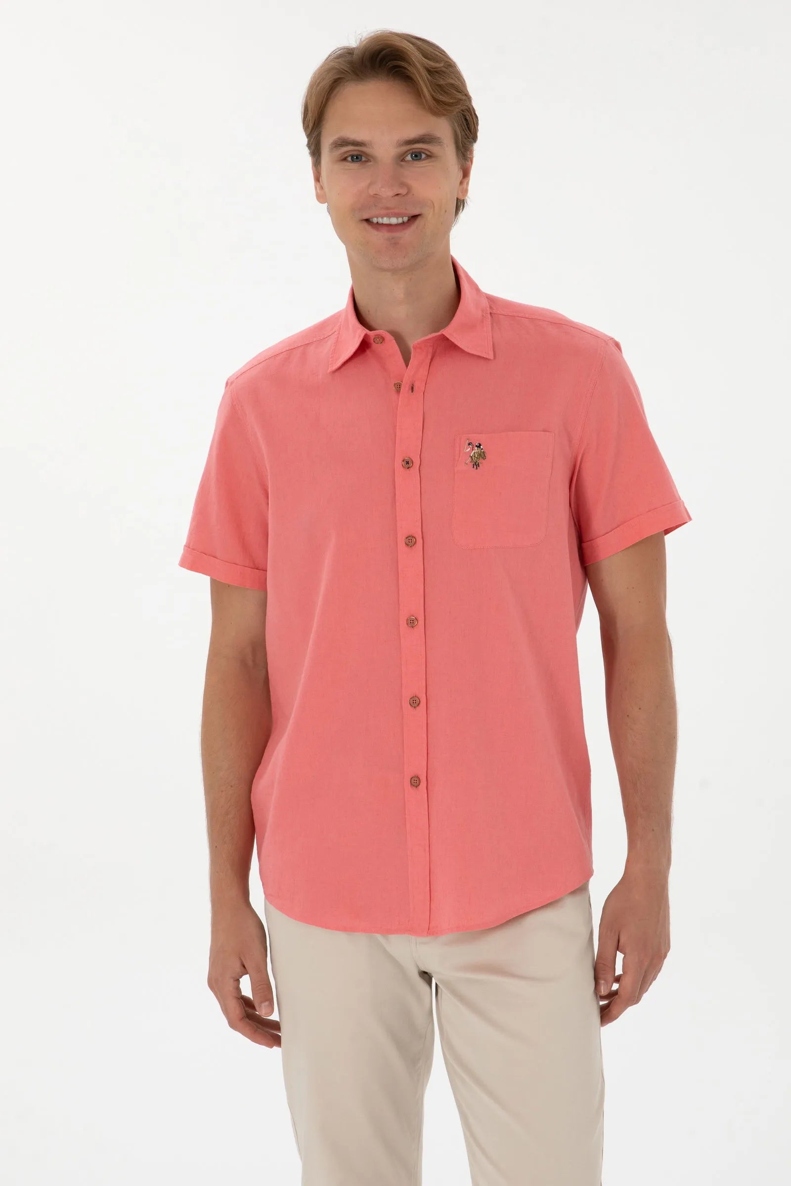 U.S. Polo Assn. Dark Pink  Men Dark Pink  Shirt SKU: G081SZ0040 2082772_VR167 Image 01