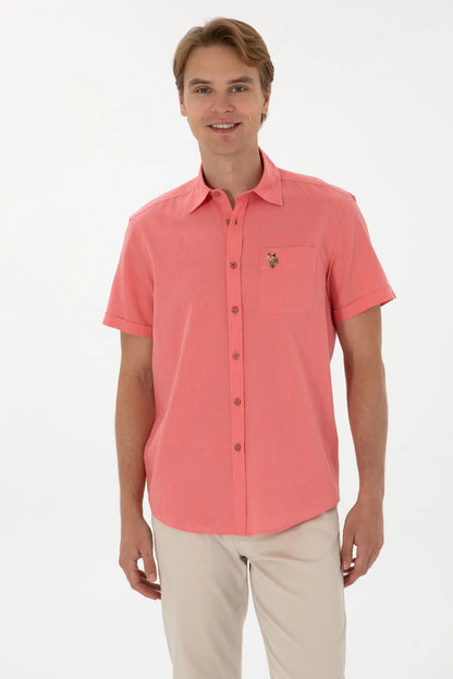 U.S. Polo Assn. Dark Pink Men Dark Pink Shirt SKU: G081SZ0040 2082772_VR167 Image 01